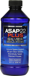 American Biotech Labs - ASAP 22 Plus Silver Solution - Immune System Support 22 ppm Silver Solution Dietary Supplement - (8 oz)