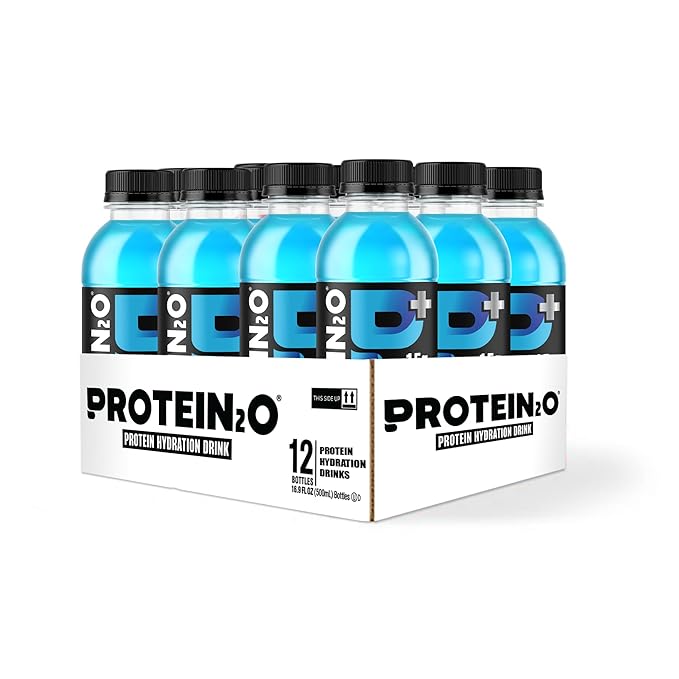 Protein2o 15g Whey Protein Isolate Hydration Drink Plus Energy &amp Focus350mg Electrolytes125mg CaffeineSugar FreeBlue Raspberry16.9 oz Bottle(Pack of 24)