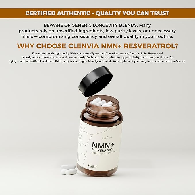 Premium NMN Supplement with Resveratrol – High Potency NAD+ Support Formula – &gt99.7% Purity – Third-Party Tested – Made in USA – 500mg Nicotinamide + 100mg Resveratrol – 90 Capsules