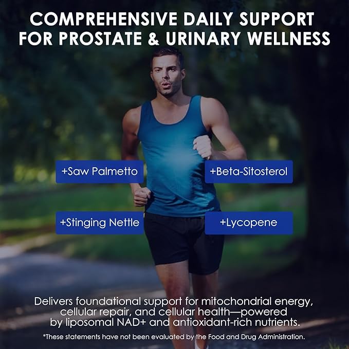 NAD+ Supplement for Men 1000mg Liposomal NAD+ with Resveratrol CoQ10 L-Citrulline &amp Maca Root – Cellular Energy Healthy Aging SupportAntioxidantNitric Oxide Prostate Health for Men – 60 Caps