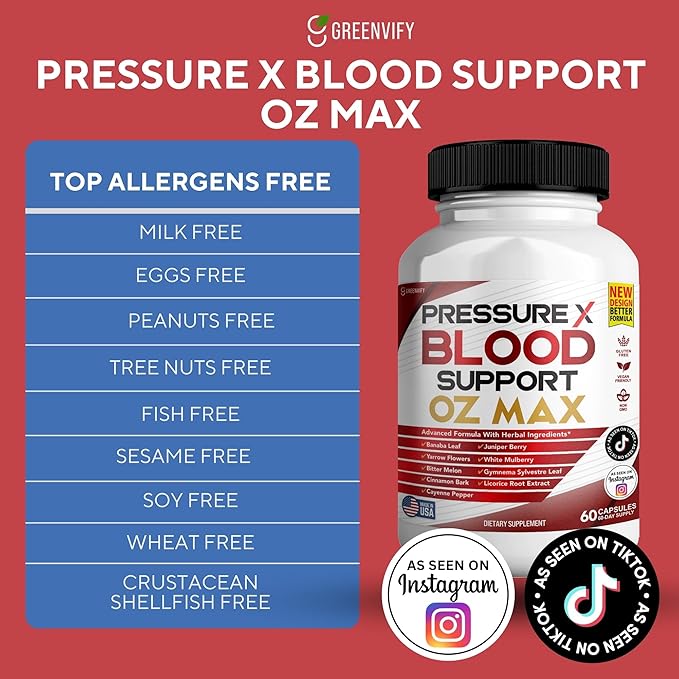 Pressure X Blood Support OZ Max Blood Support Supplement - Advanced Formula PressureX Advanced Supplement Pressure X Maximum Strength Reviews (1)