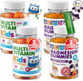 DR. MORITZ Kids Magnesium Gummies Orange Flavor (120 Count) and Kids Multivitamin Gummies (120 Count) - Relaxation &amp Health Support - Non-GMO Vegetarian Toddler Vitamins