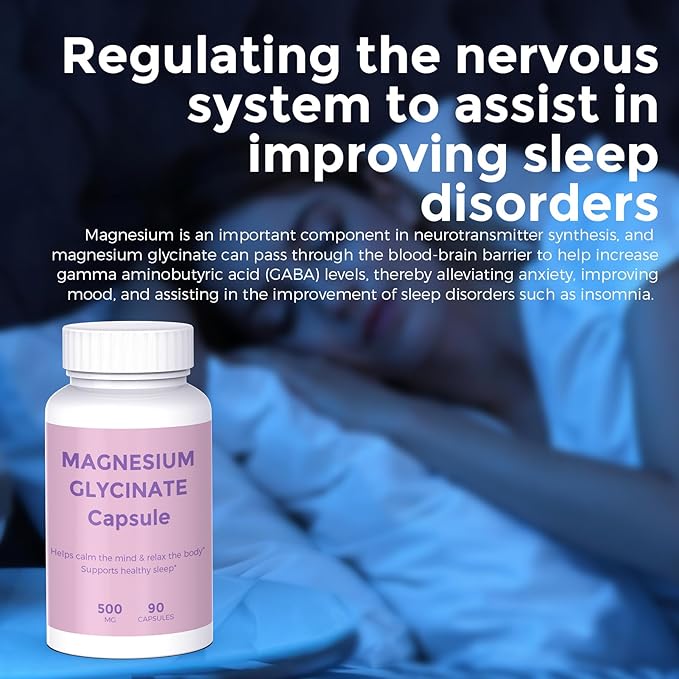 Magnesium Glycinate 90 Capsules – High Absorption – Supports Healthy Stress Response Muscle Heart Function &amp Healthy Metabolism Chelated Formula (One Bottle)