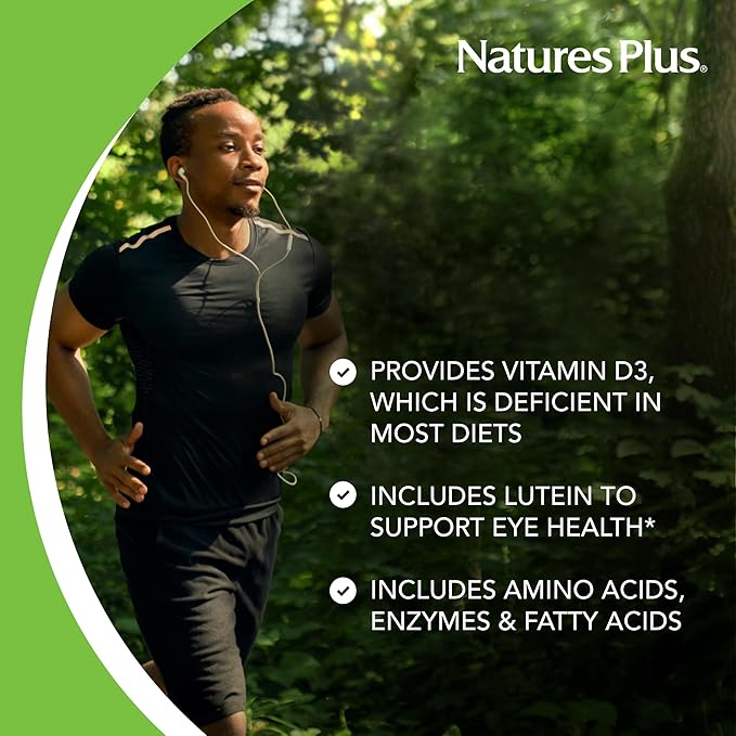 NaturesPlus Ultra Source of Life Multivitamin - 90 Tablets - Supports Immune Health Energy &amp Overall Well-Being - with Lutein &amp Vitamin D3 - Vegetarian &amp Gluten Free - 30 Servings