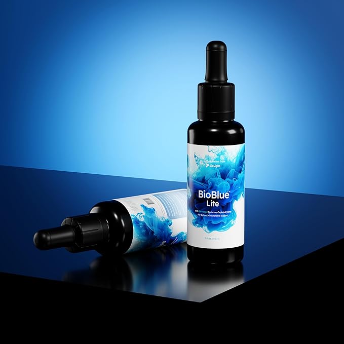 BIOLIGHT BioBlue Lite | Methylene Blue Mixed in Litewater DDW | Supplement for Mitochondrial Support | Brain Health Increased Energy Focus | 2 fl oz 30-Day Supply | USP Grade