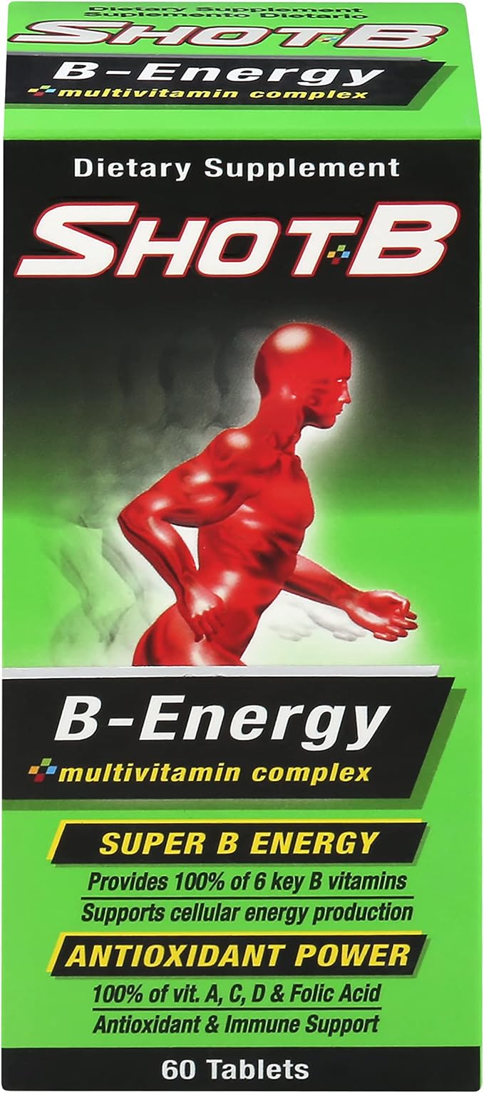 Shot B Energy Multivitamin 60 Count - Pack of 12