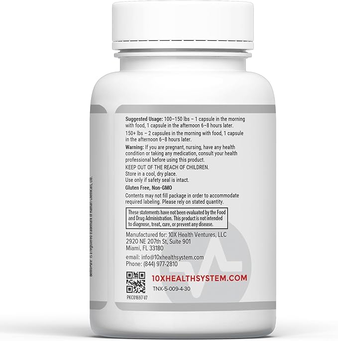 10X Health Optimize Methylated Multivitamin for Men - 90 Capsules 34 in 1 Formula with 800 mcg of Vitamin B12 5-MTHF NAC - Methyl B Complex