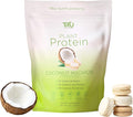 TRU Supplements Plant Based Protein Powder BCAA EAA 20g Vegan Brown Rice &amp Pea Protein 100 Calories 27 Vitamins No Artificial Flavors 25 Servings (Coconut Macaron)
