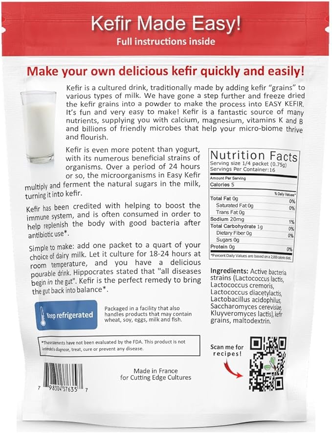 Cutting Edge Cultures Prebio Plus Prebiotic Fiber Powder Best Custom Blend of Organic Prebiotic Fibers Dietary Supplement 8 oz