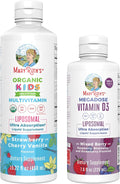 MaryRuth Organics Kids Multivitamin Liposomal (Strawberry Cherry &amp Vanilla) &amp Vitamin D3 Liposomal (Mixed Berry) Clean Label Project Verified® Vitamins for Immunity &amp Overall Wellness Veg