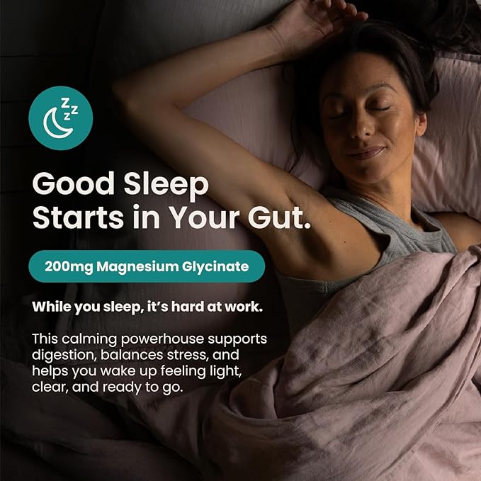 Nighttime Prebiotic Fiber Powder with Digestive Enzymes &amp Magnesium Glycinate for Sleep | Gut Health Supplement for Women &amp Men - Digestion Support Bloating Relief - Citrus 30 Scoops