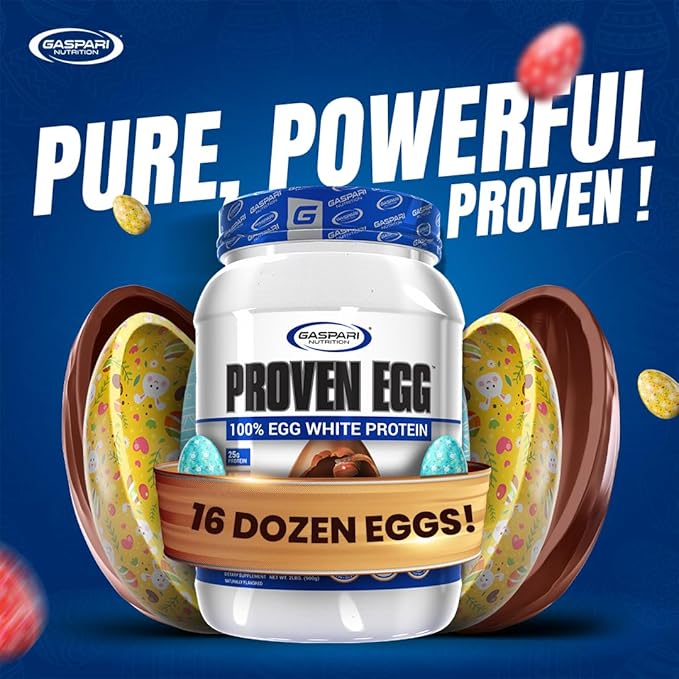 Gaspari Nutrition Proven Egg 100% Egg White Protein 25g Protein Keto Friendly Dairy and Lactose Free Soy Free (2 lbs Salted Caramel)