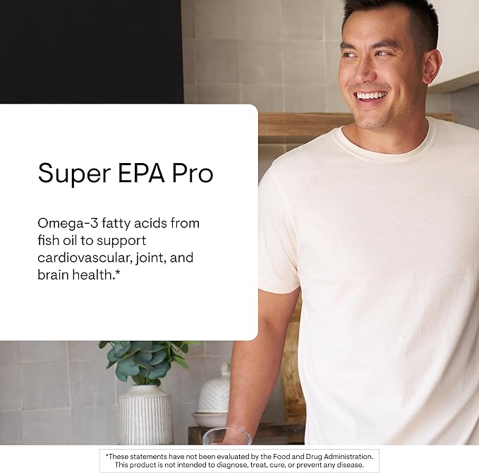 THORNE - Super EPA Pro- Omega-3 Fish Oil Supplement with EPA &amp DHA from Sustainably Sourced Cold-Water Fish - Promotes Blood Lipid Support* - Third-Party Certified - Gluten &amp Dairy-Free - 120