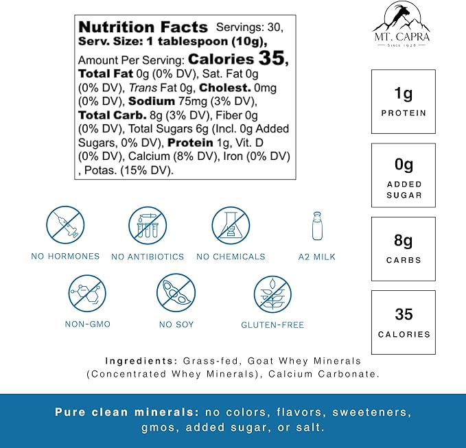 Mt. Capra Clean Whey Protein (Vanilla Bean) Clean Recovery and Clean Electrolytes + Trace Minerals