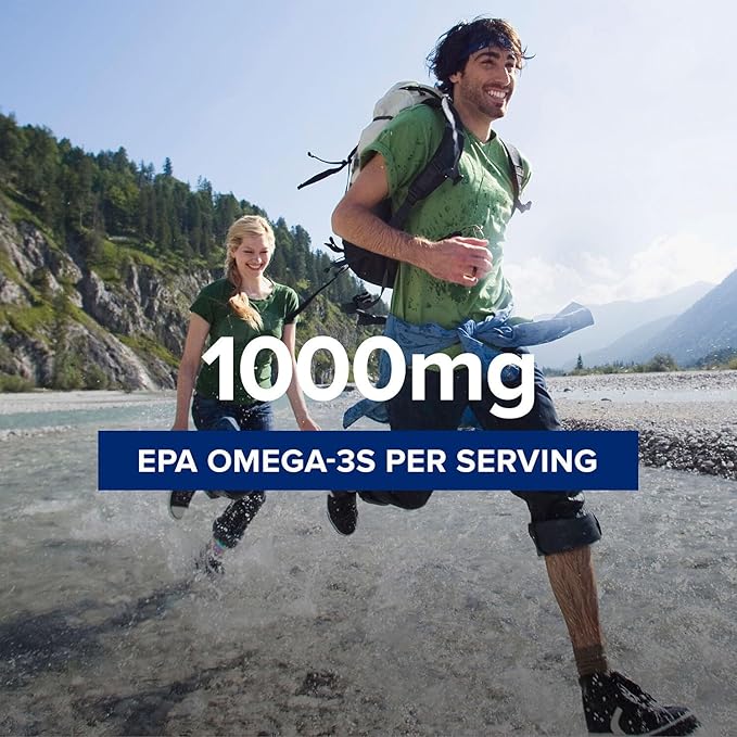 GNC Triple Strength Fish Oil EPA 1000 Mini 1000mg Omega 3 Mini Softgels Supports Eye Brain Skin Healthy Triglycerides Heart Joint Coated to Control Fishy Burps 45 Servings