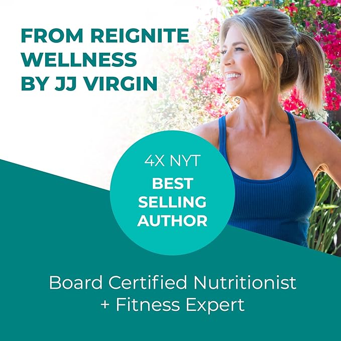 Reignite Wellness by JJ Virgin | Chocolate Paleo-Inspired All-in-One Shake | Gluten Free + Dairy Free Protein Powder | Contains 20G of Beef Protein with Vitamins Minerals Amino Acids | 30 Servings