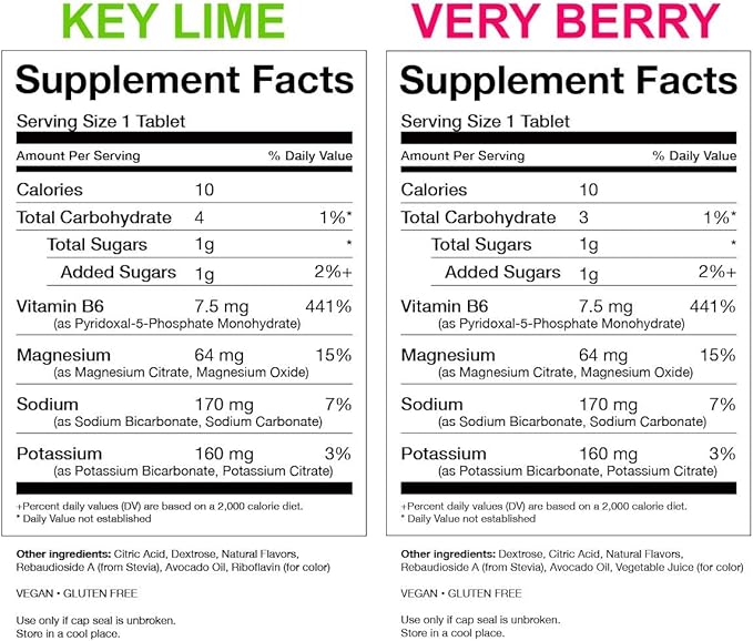 Berry &amp Lime All Natural Hydration &amp Kidney Health Supplement to Combat Calcium Oxalate Crystal Formation Mixed Flavor-6 Pack