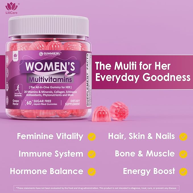 Liposomal L-Theanine Gummies &amp Womens Multivitamin Gummy