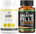 ADK 5 Vitamin Supplement + Creatine Pills for Men