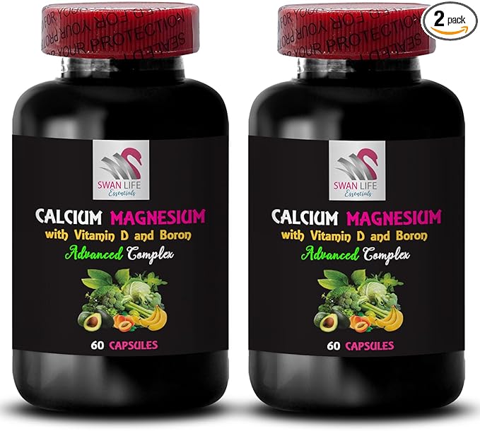Calcium Magnesium Supplement - Calcium with D Phosphorus Support Boron Benefits Magnesium Blend Daily Support Vitamin D Formula Magnesium with D Women’s Support 2Bot