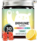 Bears with Benefits Immune Support Gummies – Vitamin C D B6 &amp B12 – Daily Immune Boost – Vegan Naturally Flavored (30 Gummies)