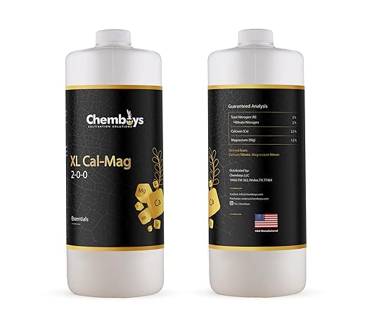 Chemboys XL Cal-Mag Plant Supplement 2-0-0 – Calcium &amp Magnesium Liquid Fertilizer Plant Nutrients for Vegetables Hydroponics Coco Coir Fruits – Indoor &amp Outdoor Use Made in USA