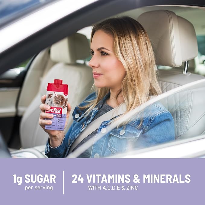 SlimFast Protein Shake Strawberry- 20g Protein Meal Replacement Shake Ready to Drink High Protein with Low Carb and Low Sugar 24 Vitamins and Minerals 12 Count (Pack of 1) (Packaging May Vary)