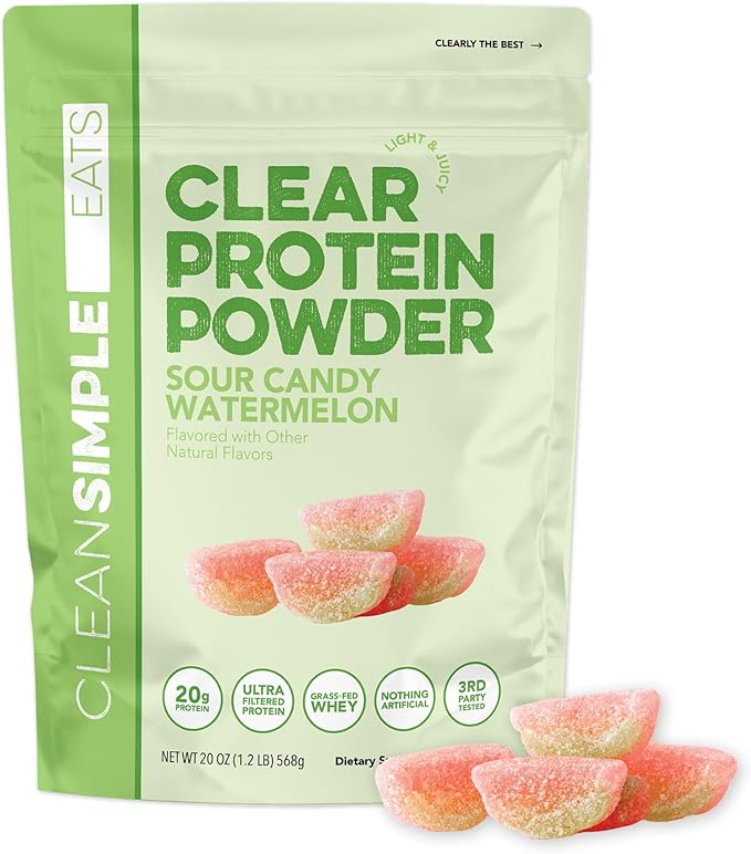Clean Simple Eats Clear Protein Powder - Sour Candy Watermelon