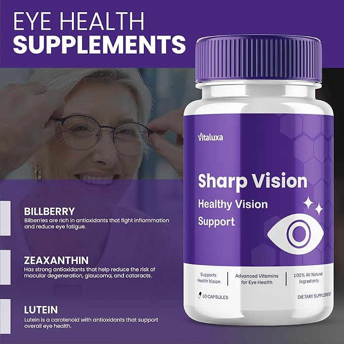 (5 Pack) Sharp Vision Eye Supplement Sharpe Vision Capsules for Advanced Healthy Eyesight Retina Support Formula SharpVision Pills Clear Eyes Sharper Vision Improvement Vitamins Formula (300 Ct)
