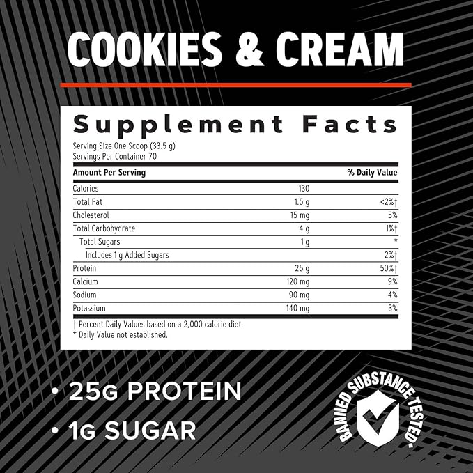 GNC AMP Pure Isolate Whey Protein - Cookies &amp Cream (70 Servings)