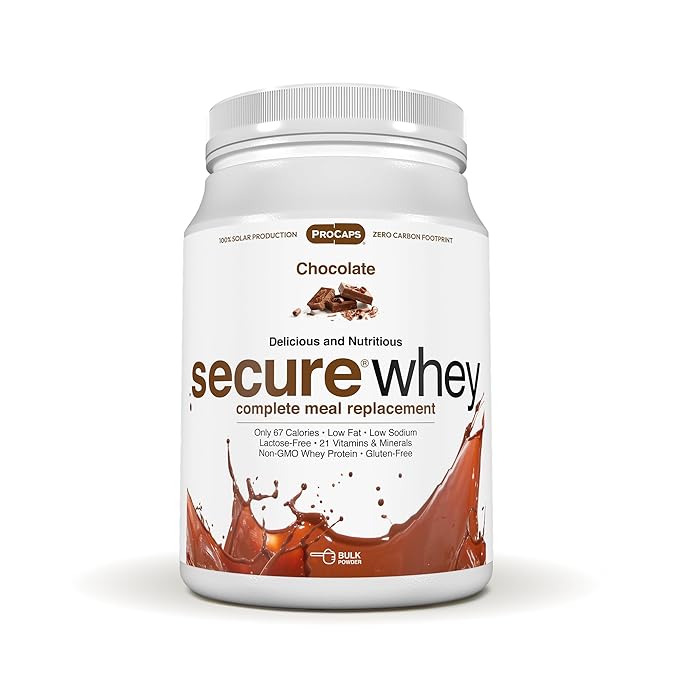 ANDREW LESSMAN Secure Whey Complete Meal Replacement - Chocolate 60 Servings - Only 67 Calories 7 Grams Whey Protein Vitamins/Minerals Low-Fat Nutritious Delicious Mixes Instantly