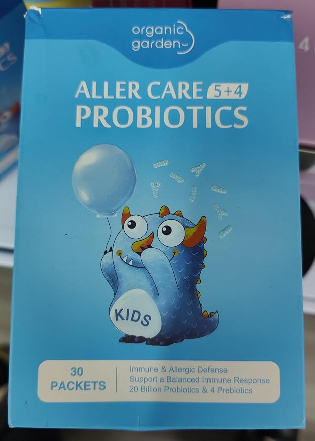 Organic Garden Kids Probiotic Supplement – 200 Billion CFU with Prebiotic Fiber – Digestive &amp Immune Support – Strawberry Flavor – 30 Sachets (6)