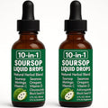 QIZFYZZ Soursop Natural Drops 10-in-1 Soursop Extract Drops with Sea Moss Moringa Turmeric Black Seed Oil Oregano Ashwagandha Immune Support | Improving Gut Health | Heart Health 2 Fl Oz (2)