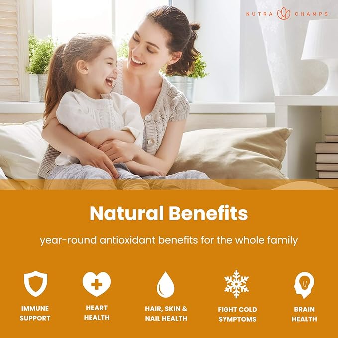 NutraChamps Biotin Gummies (2 Pack) and Vitamin C Gummies (2 Pack) 4 Pack Bundle