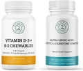 ALA &amp ALC Complex + Vitamin D3 K2 Bundle | Energy Metabolism Cognitive Support Bone Strength Immune Health &amp Daily Wellness