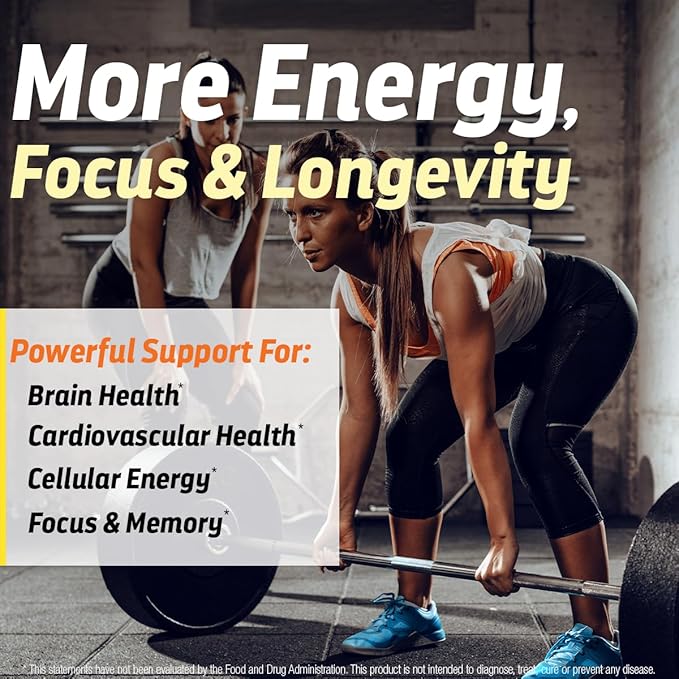 CoQ10 100mg + PQQ Supplement 20mg - Coenzyme Q10 with PQQ to Support Heart &amp Brain Health - Made in USA Backed by 30+ Years of Trust - GMP Certified &amp Non-GMO - 2 Month Supply
