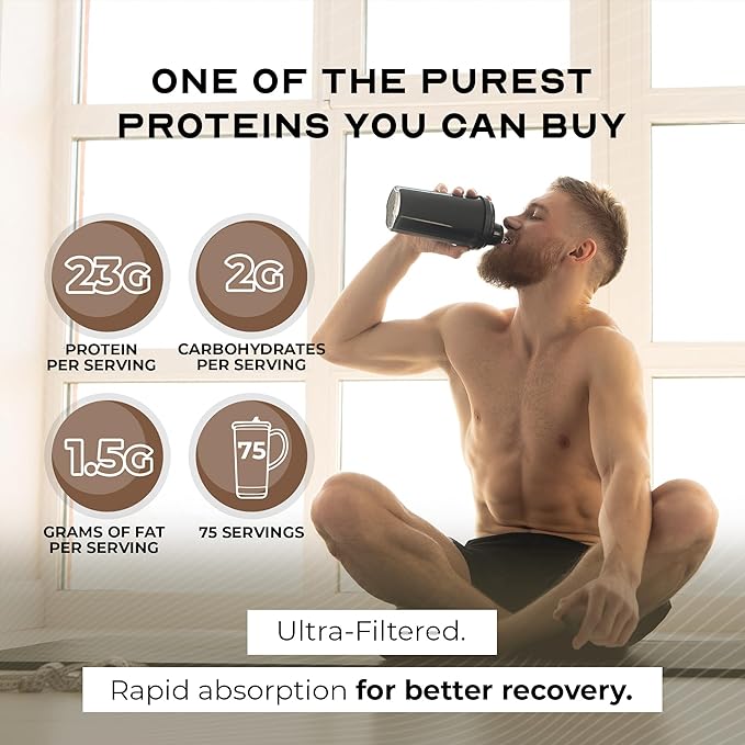 Muscle Feast 100% Grass Fed Whey Protein Powder All Natural Hormone Free Paure Raised Whey Protein Powder for Women &amp Men- Whey Concentrate Isolate &amp Hydrolyzed Protein Powder Blend - Chocol