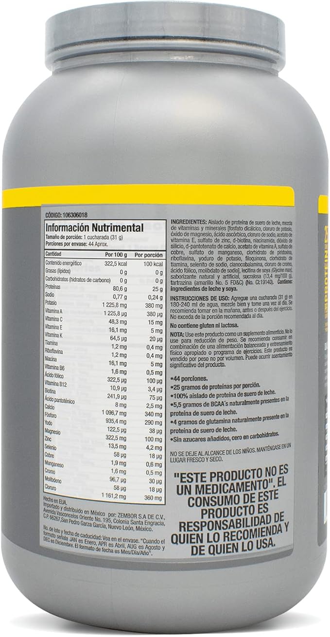 Nature'S Best Isopure Banana Cream (Zero Carb) 3-Pound Tub