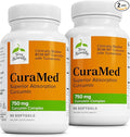 Terry Naturally CuraMed 750mg - Antioxidant Supplement for Brain &amp Heart Health - Supplement with High-Potency Curcumin Complex - Kidney Liver &amp Immune Health Support - 90 Softgels (Pack of 2