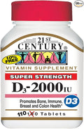 21st Century Vitamin D-2000 Tablets - 110 ct Pack of 6