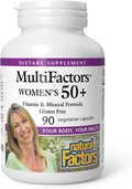 MultiFactors by Natural Factors Women's 50+ Multivitamin &amp Mineral Formula Dietary Supplement for Nutritional Support 90 capsules (30 servings)