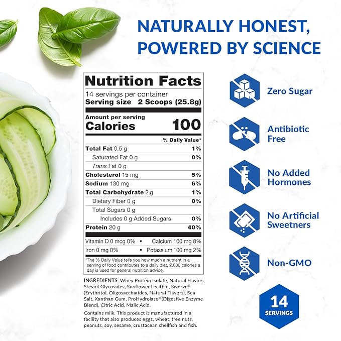 BioTrust Low Carb Lite 20 Grams of Grass-Fed Whey Protein Isolate 100 Calories ProHydrolase Digestive Enzymes Non-GMO Free from Soy and Gluten rBGH-Free (14 Servings) (Orange Cream)