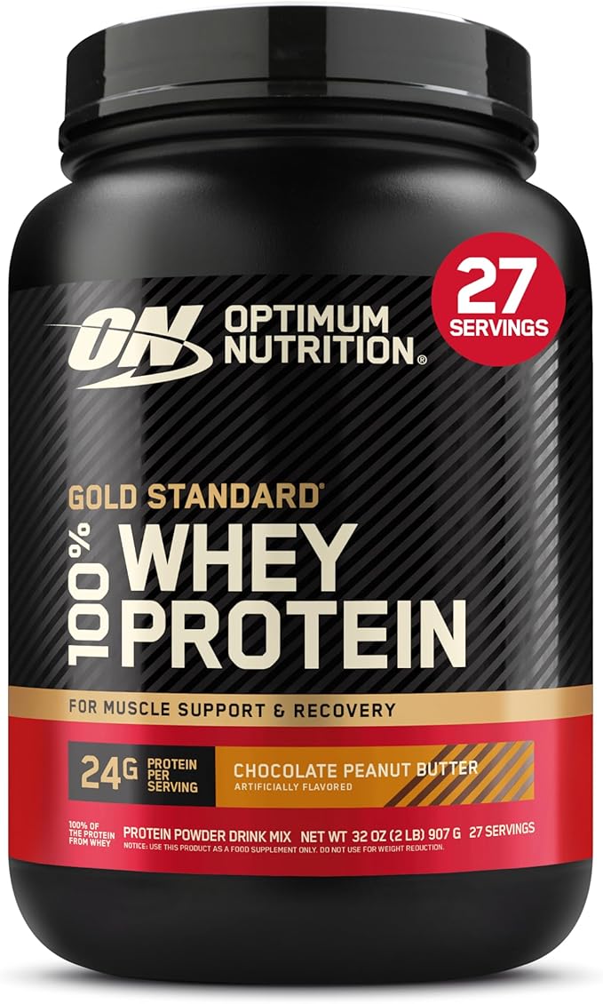Optimum Nutrition Gold Standard 100% Whey Protein Powder Chocolate Peanut Butter 2 Pound (Packaging May Vary)