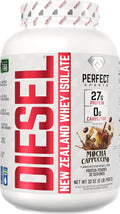 PERFECT SPORTS Diesel 100% New Zealand Whey Protein Isolate | Stevia Sweetened No Artificial Ingredients Keto | 0g Carb 0g Fat 26g Protein | 2 Pounds (Mocha Latte Cappuccino)