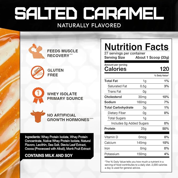 Naturally Flavored Rival Whey - Salted Caramel 2lb