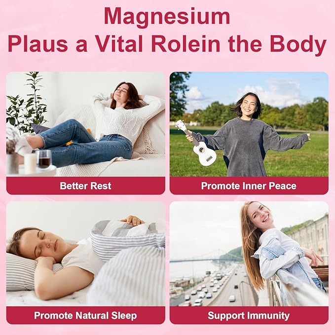 2 Packs Liposomal Magnesium Complex Gummies-as 12 Forms of Magnesium CitrateGlycinateMalateOxideand More with Vitamin D3 B6C Ashwagandha &amp CoQ10 for Women and Men-Support Bone &amp Muscle