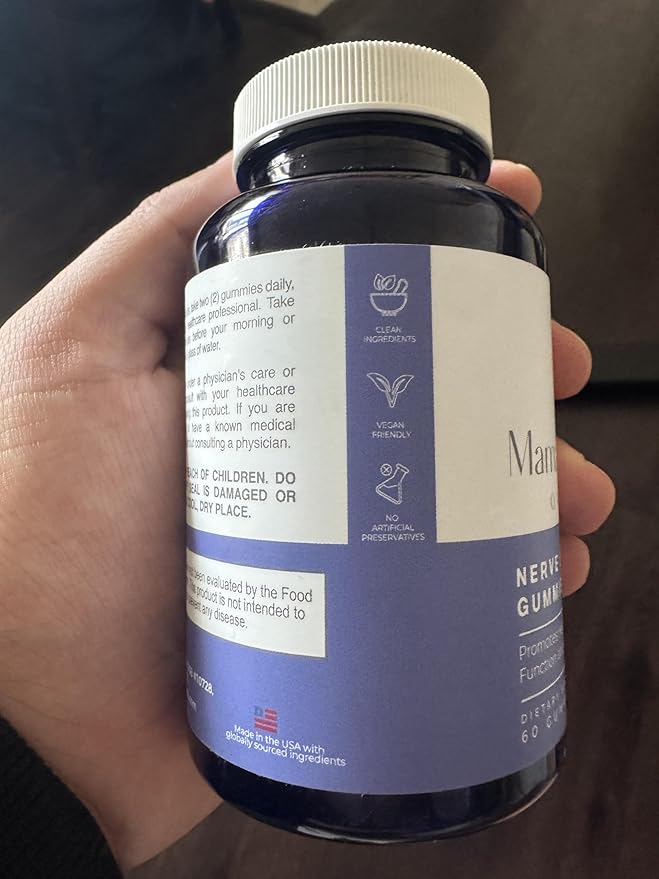 Mama Bear Oasis Nerve Support Gummies for Neuropathy - Advanced Nerve Vitamins &amp Repair Formula - Mobility Boost &amp Calm Blend - Regeneration Health Supplements - Neuropathy &amp Recovery Gumm