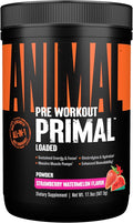 Animal Primal Muscle Hydration + Preworkout Powder – Contains Beta Alanine 3DPump Caffeine &amp Electrolytes – Improves Energy Focus Endurance &amp Absorption – Strawberry Watermelon Flavor 17.