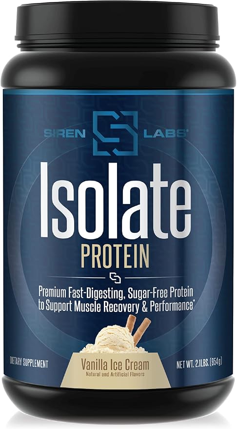 Isolate Premium Whey Protein Powder Keto Isolate and Hydrolysate with Amino Acids Including Glutamine for Lean Muscle Growth and Recovery - Vanilla Ice Cream (30 Servings)