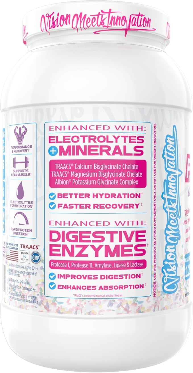 VMI Sports | ProtoLyte Whey Isolate Protein Powder | Low Calorie Whey for Weight Loss and Muscle Gain | Digestive Enzymes | Non-GMO (1.6 lb Vanilla Ice Cream Cone)